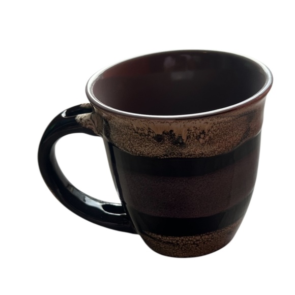 PCF MONTANA Souvenir Earth Tones Glazed Coffee Mug With Purple - Picture 5 of 8